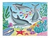 Акварельная раскраска – Дельфины  - миниатюра №2